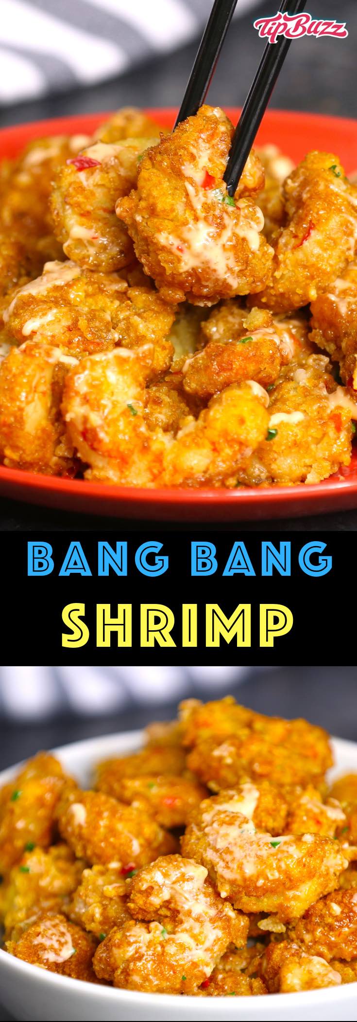 This Bang Bang Shrimp is crispy and sizzling shrimp smothered in a creamy, sweet and spicy bang bang sauce. This easy recipe can rival the popular Bonefish Grill bang bang shrimp