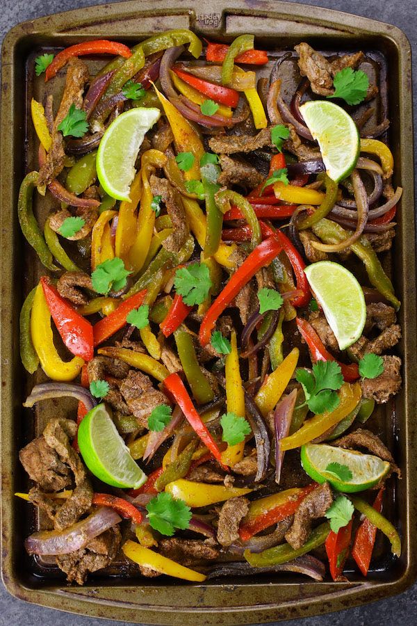 Sheet Pan Steak Fajitas