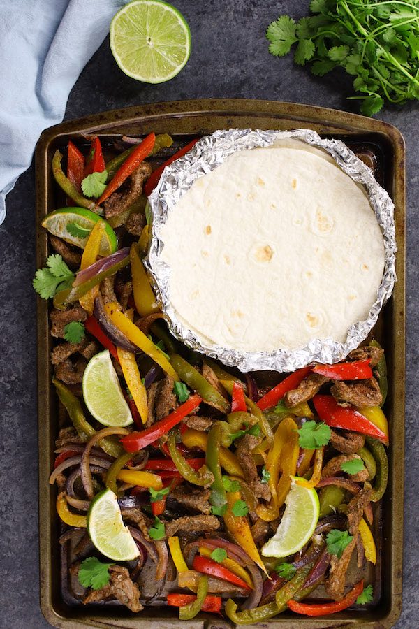 Sheet Pan Steak Fajitas