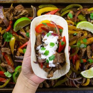 Sheet Pan Steak Fajitas